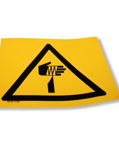 Piktogramm:Warnung vor spitzem Gegenstand W022 ISO7010 200mm